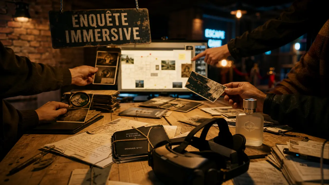 Nantes activités insolites : enquête immersive VR et parfum, table d’indices