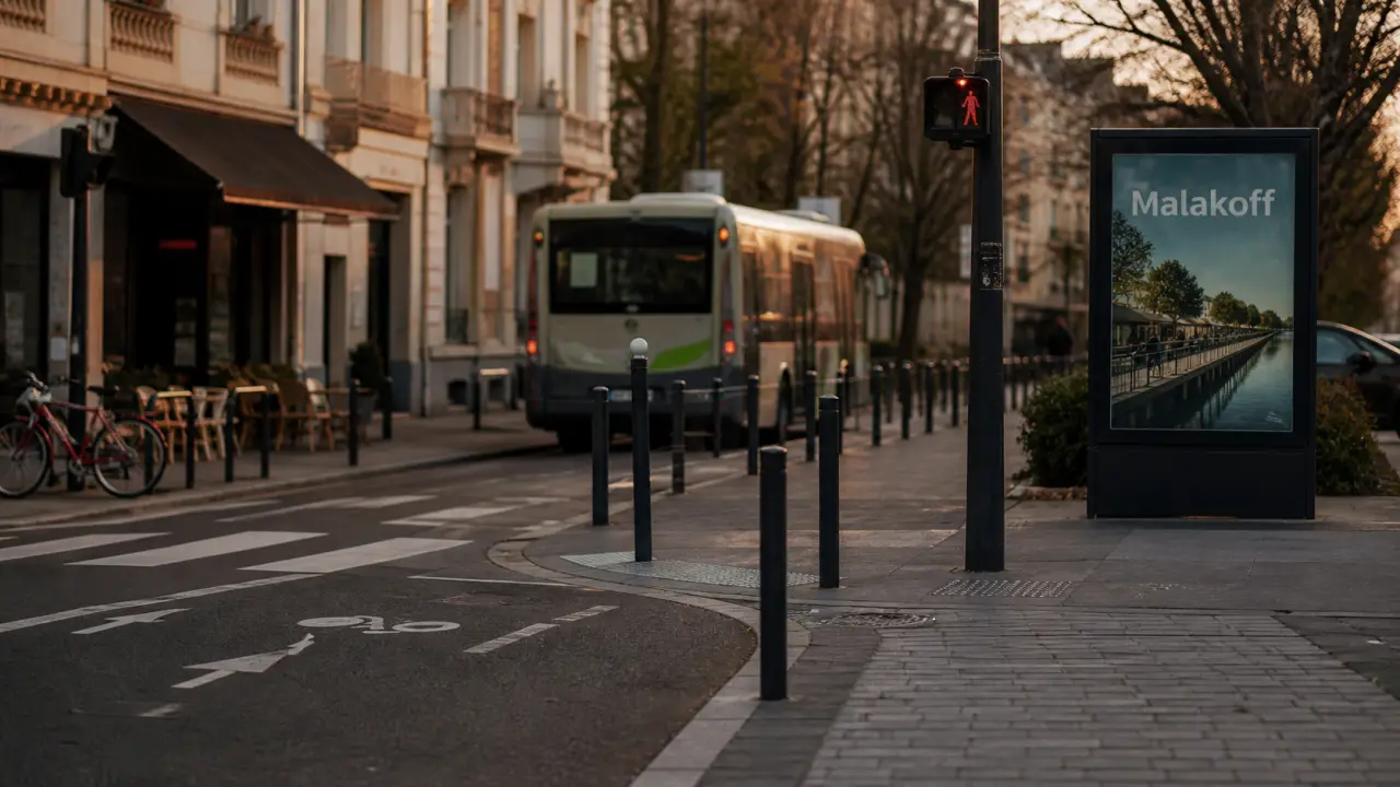 Quartier malakoff nantes : rue résidentielle, piste cyclable et bus TAN