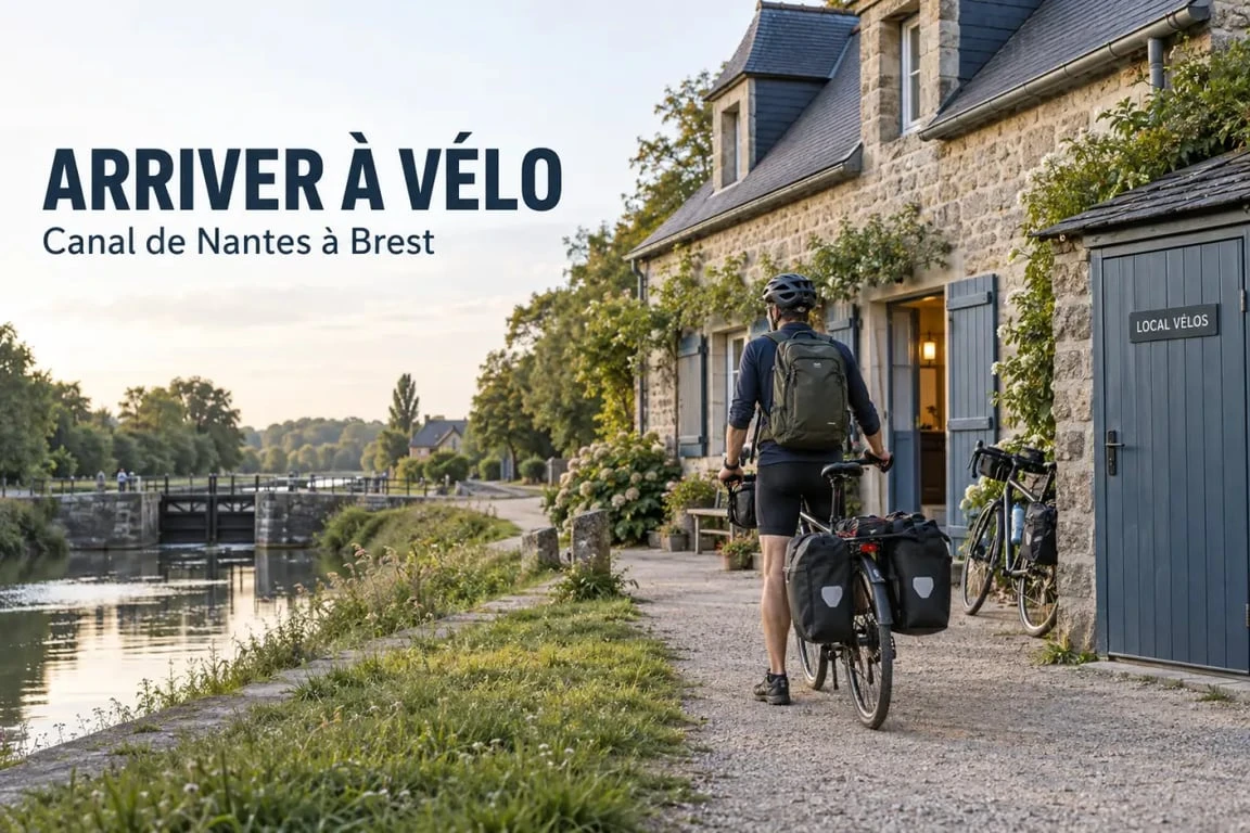 Canal de Nantes à Brest à vélo où dormir près d’un hébergement avec local vélo
