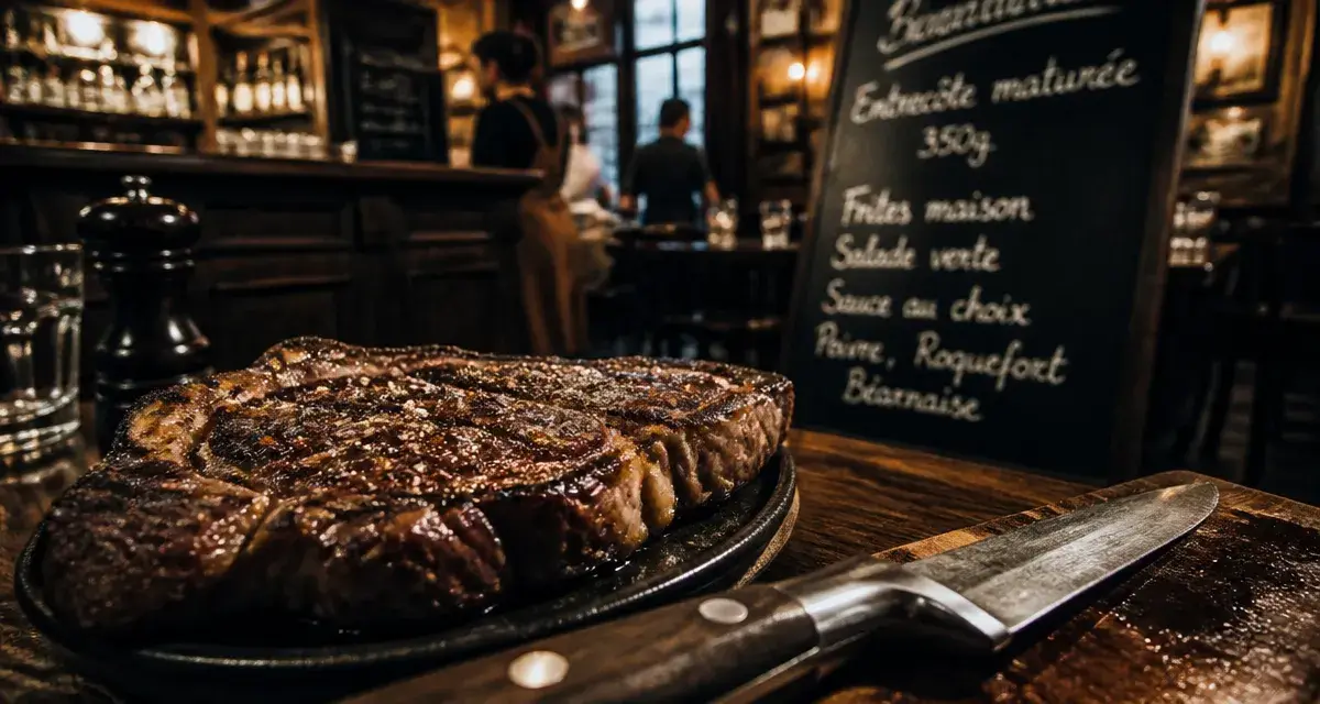 Restaurant de viande Nantes : entrecôte grillée