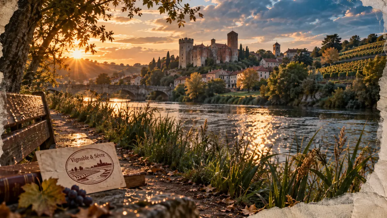 Séjour patrimoine près de Nantes : château de Clisson sur la Sèvre Nantaise, paysages et vignes