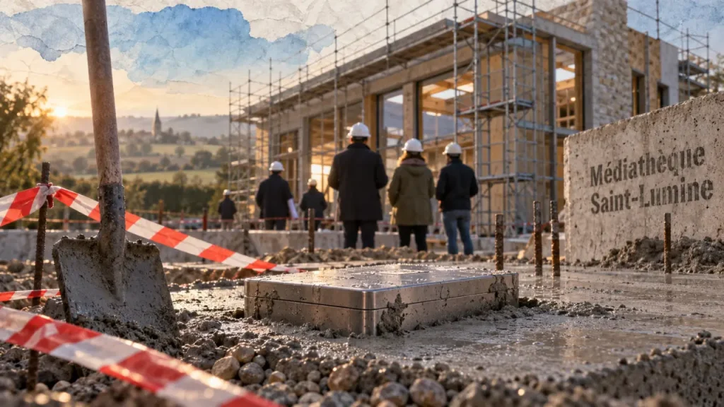 Découvrez le chantier de la future médiathèque à Saint-Lumine-de-Coutais